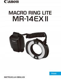 Instrukcja obsługi do lampy Canon MR-14EX II Macro