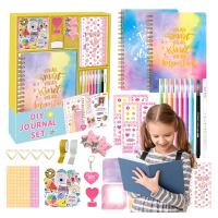 ZESTAW KREATYWNY DLA DZIEWCZYNEK ZESZYT PAMIĘTNIK NAKLEJKI SCRAPBOOKING DIY