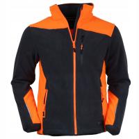 GRUBY CIEPŁY POLAR ROBOCZY ODBLASKOWY BLUZA POLAROWA MĘSKA BEZ KAPTURA BHP