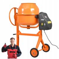 БЕТОНОМЕШАЛКА ЭЛЕКТРИЧЕСКИЙ СМЕСИТЕЛЬ HECHT 2117 БАРАБАН 120L МОЩНОСТЬ 550W 230V КОЛЕСА