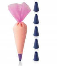 Rękaw Cukierniczy z Tylkami Zestaw Silikonowy Dekorator Ciast Tortów B1354