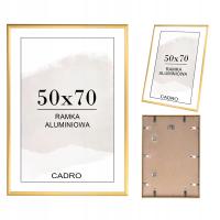 50x70 рамка для фотографий B2 золотая алюминиевая рамка