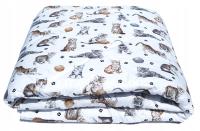 Letnia kołdra lekka przewiewna cienka 140x200 bawełniana kotki koteczki kot