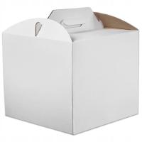 Коробка коробки белая с ручкой 30КС30КС25КМ контейнер торта торта