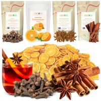 ZESTAW ZIMOWY CYNAMON LASKA ANYŻ GOŹDZIKI POMARAŃCZE 350G DO GRZAŃCA