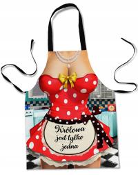 КУХОННЫЙ ФАРТУК ЗАЩИТНЫЙ ФАРТУК ДЛЯ ПОДАРКА КОРОЛЕВА ТОЛЬКО ОДНА 211