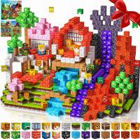 KLOCKI MAGNETYCZNE MONTESSORI MINECRAFT EDUKACYJNE KREATYWNE 100SZT GRATIS