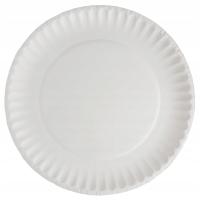 Talerzyki papierowe gastronomiczne talerze białe 23 cm 50 szt