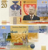 Банкнота 20 злотых Леха Качиньского. Стоит стать поляком с 2021 года