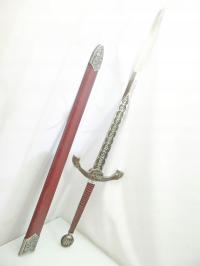 Копия, двуручный меч тамплиеров XIIIw ножны