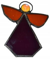 Anioł aniołek szkło witrażowe zawieszka dekoracja prezent