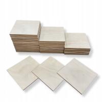 Kwadraty drewniane do ozdabiania 100 SZT 9x9cm zestaw do zajęć kreatywnych