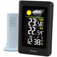 Метеостанция ЖК-термометр часы будильник дата 3 датчика Sencor SWS 4270