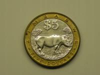 61299/ 5 DOLLARS 2001 ZIMBABWE