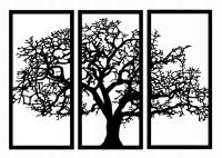 OBRAZ AŻUROWY DEKORACJA ŚCIENNA Panele 3D drzewo życia XL tryptyk 90x135cm