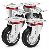 Колеса 75мм 200кг роторные колеса металл-резина набор колесных тормозов тележки