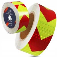 Светоотражающая лента самоклеящаяся контурная направленная рулонная предупреждающая лента 25 м