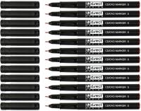 12× Foliopis pisak do płyt CD DVD D.Rect okrągła 0.4-0.5mm czerwony x 3