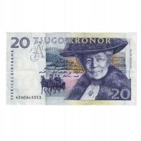 Banknot, Szwecja, 20 Kronor, 1991, KM:61a, AU(55-5
