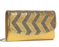 MISS LULU DAMSKA TOREBKA KOPERTÓWKA ZŁOTA Ż_B