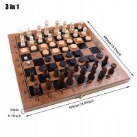Стиль 48x48 см веселые семейные деревянные шахматы из нержавеющей стали