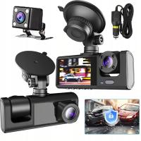 WIDEOREJESTRATOR KAMERA SAMOCHODOWA FULL HD 3KAMERY KAMERA COFANIA G-SENSOR