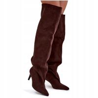 Butosklep kozaki damskie za kolano szpilka