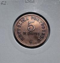 PORTUGALSKA ANGOLA 5 CENTAVOS 1922
