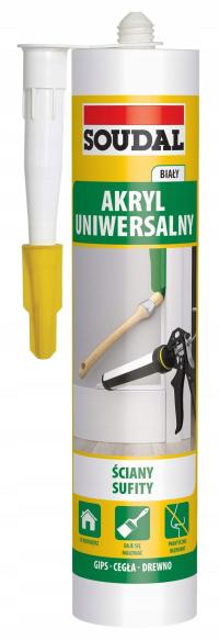 Akryl uniwersalny biały 280 ml SOUDAL