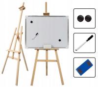 Tablica magnetyczna Marker Gąbka Magnesy + BUKOWA DREWNIANA SZTALUGA 177