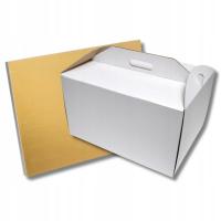 Коробка для причастия 42x32x25 основа для торта злотый 40x30 для причастия