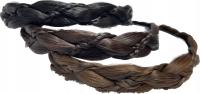 Лента для волос-черная плетеная