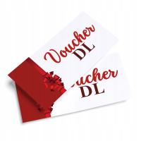 voucher vouchery druk DL gotowy projekt 60 szt wizytówki grube można pisać