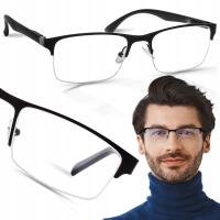Okulary do Czytania Męskie Korekcyjne Gotowe Plusy FLEX szare BRILO +2,0