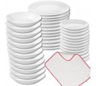 SERWIS OBIADOWY IKEA TALERZE 12 OSÓB TALERZE TALERZYKI MISKI MISECZKI