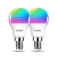 LVWIT 2SZT ŻARÓWKA LED E14 RGB 5W WIFI APLIKACJA