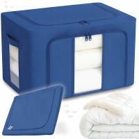 ORGANIZER POJEMNIK ZE STELAŻEM 66L GRANATOWY NA UBRANIA ZABAWKI POŚCIEL