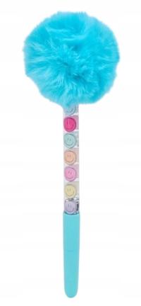 Długopis żelowy z pomponem z drobinkami brokatu w wodzie prezent