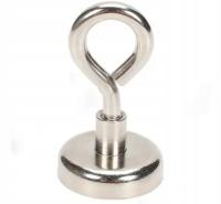Магнитный держатель сильный неодимовый магнит с ухом Ø16 мм 5 кг / крюк E16