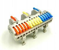 SZYBKOZŁĄCZKA przelotowa terminal na szynę DIN 3 TH 35 rozgałęźnik 3-15