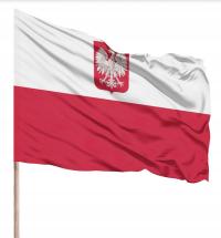 Польский флаг Польша с эмблемой флаг флаг 112x70 см Производитель на палке туннель