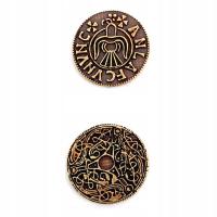 NORDYCKA ZŁOTA METALOWA MONETA 1 SZT LARP RPG