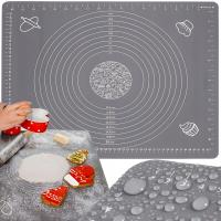 STOLNICA SILIKONOWA MATA DUŻA PODKŁADKA DO CIASTA KUCHENNA Z MIARAMI MIARA