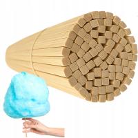 Patyczki Do Waty Cukrowej 4MM 100 SZT 40CM BUKOWE Kwadratowe patyki zestaw