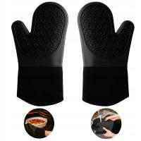 RĘKAWICE KUCHENNE SILIKONOWE DO GRILL KUCHNIA PIEKARNIK ŻAROODPORNE 2SZT