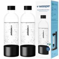 Butelka do saturatora Wessper S1 Sodamaker 0,8l - 2 sztuki czarna BPA FREE