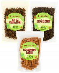 ANYŻ GWIAZDKI CYNAMON LASKI GOŹDZIKI ZIMOWY ZESTAW PRZYPRAWY 3W1