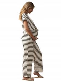 SHEIN KOMPLET CIĄŻOWY SPODNIE I BLUZKA W PASKI 38 11GC