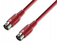 Kabel DIN - DIN Adam Hall K3 MIDI 0300 RED 3 m