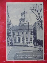 WIELUŃ ŁÓDŻ CZĘSTOCHOWA UL. POCZTOWA RATUSZ 1943 RRRRR